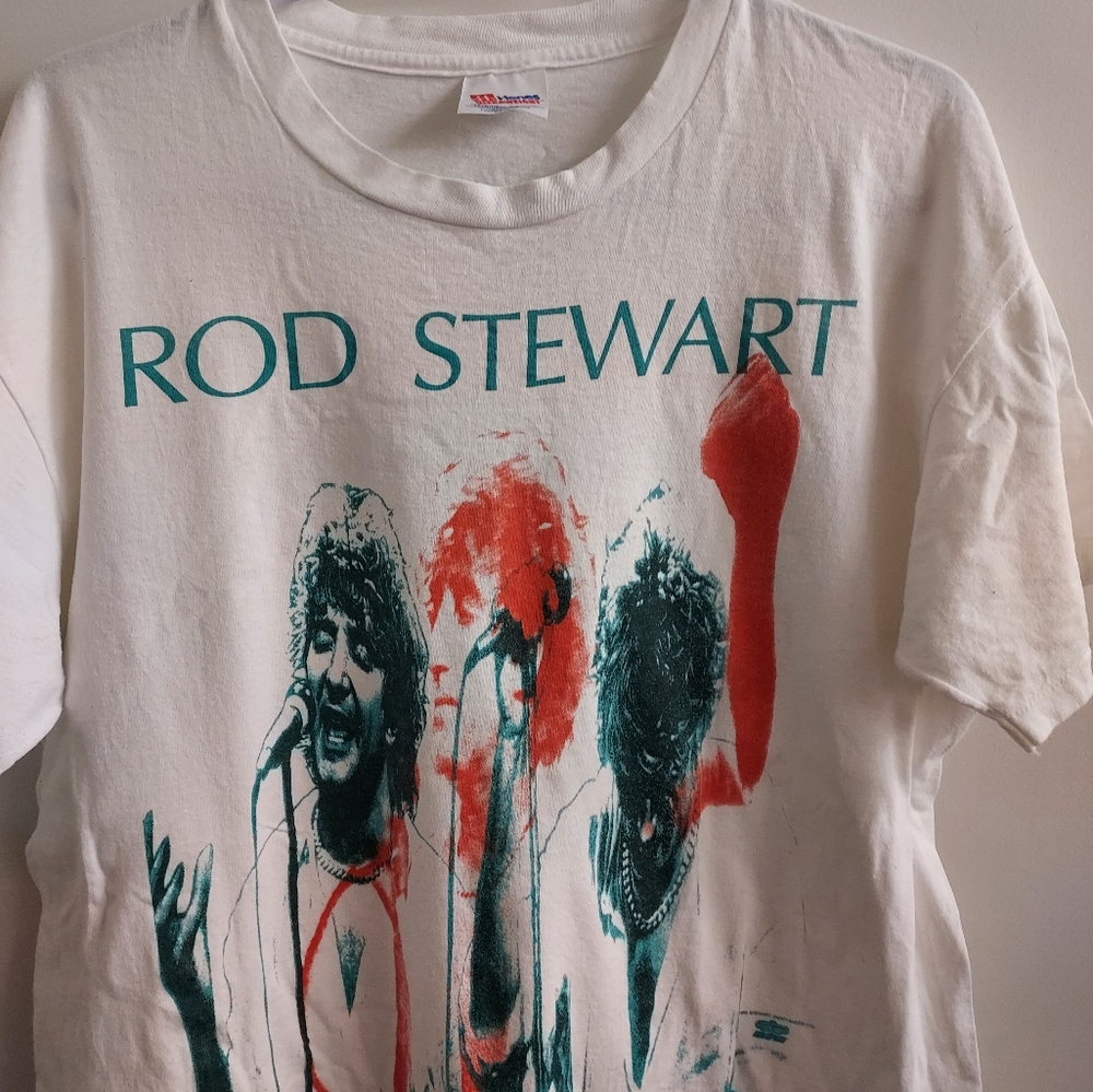 Vintage Rod Stewart T-Shirt Size XL SINGLE STITCH